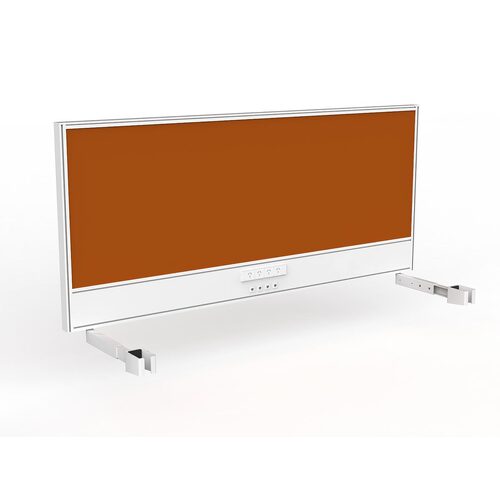 Studio Screen For Single Sided Desk Power/data 1800 Burnt Orange In White