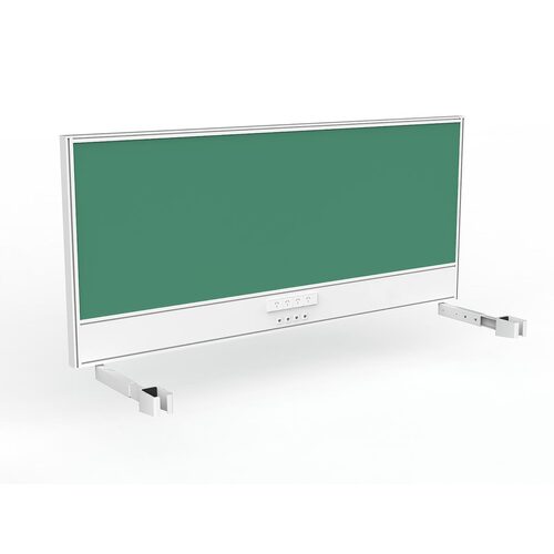 Studio Screen For Single Sided Desk Power/data 1800 Fern Green In White