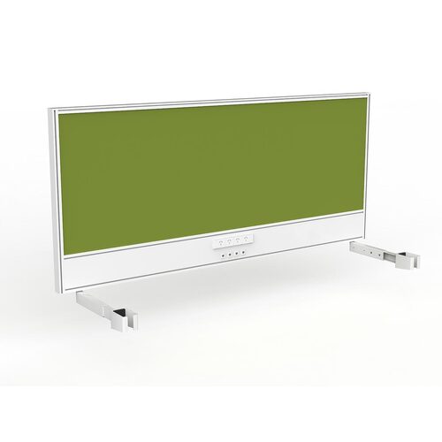 Studio Screen For Single Sided Desk Power/data 1800 Green In White