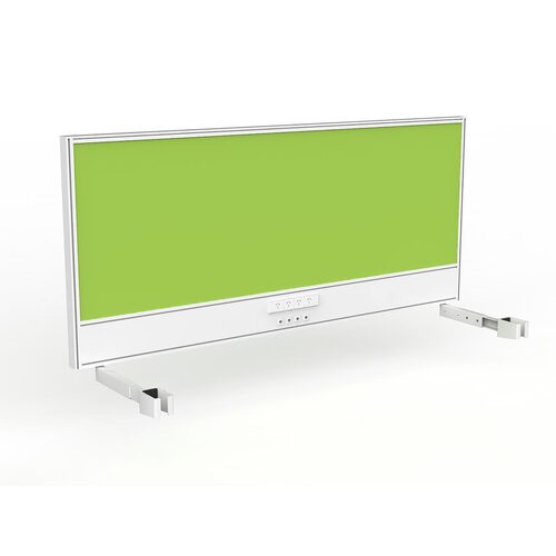 Studio Screen For Single Sided Desk Power/data 1800 Lime Green In White