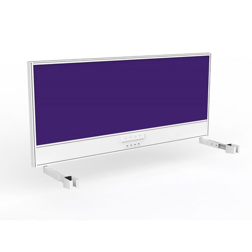 Studio Screen For Single Sided Desk Power/data 1800 Plum In White