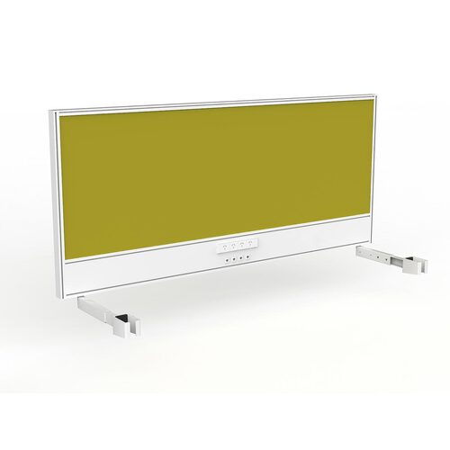 Studio Screen For Single Sided Desk Power/data 1800 Yellow In White