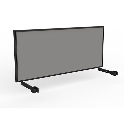 Studio Screen For Single Sided Desk 1800 Alloy Grey In Black