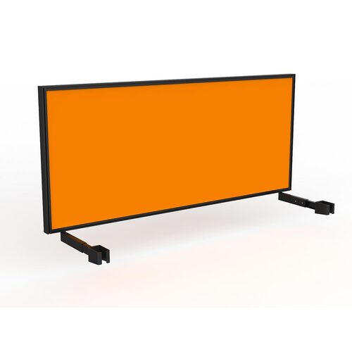 Studio Screen For Single Sided Desk 1800 Bright Orange In Black