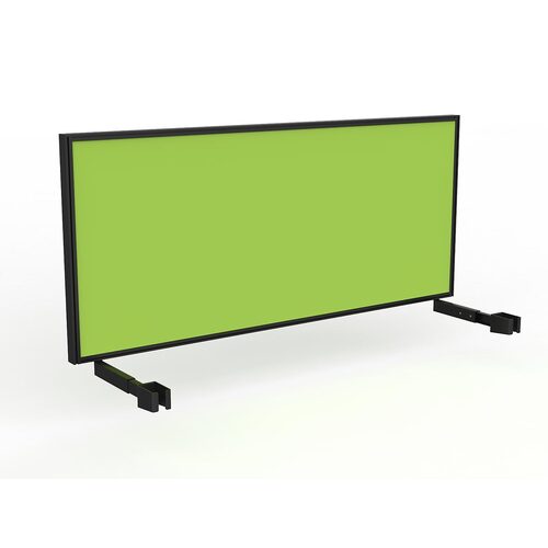 Studio Screen For Single Sided Desk 1800 Lime Green In Black