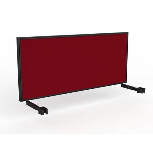 Studio Screen For Single Sided Desk 1800 Red In Black