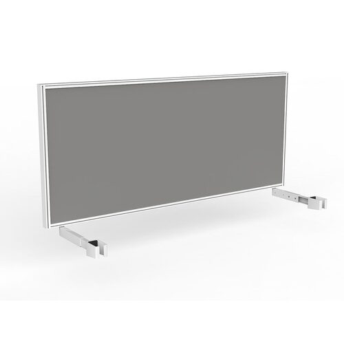 Studio Screen For Single Sided Desk 1800 Alloy Grey In White