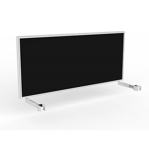 Studio Screen For Single Sided Desk 1800 Black In White