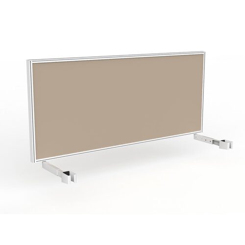Studio Screen For Single Sided Desk 1800 Camel In White
