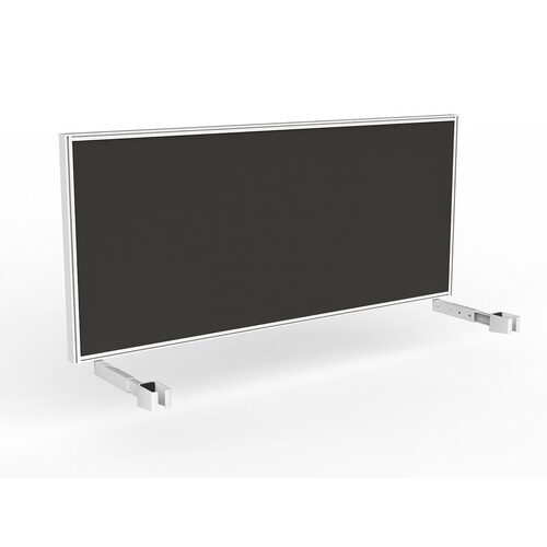 Studio Screen For Single Sided Desk 1800 Charcoal In White