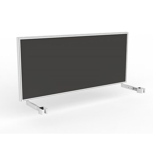 Studio Screen For Single Sided Desk 1800 Slate Grey In White