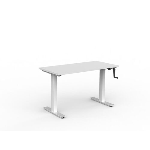 Agile Wind-Up Desk 1200 X 600 White Over White