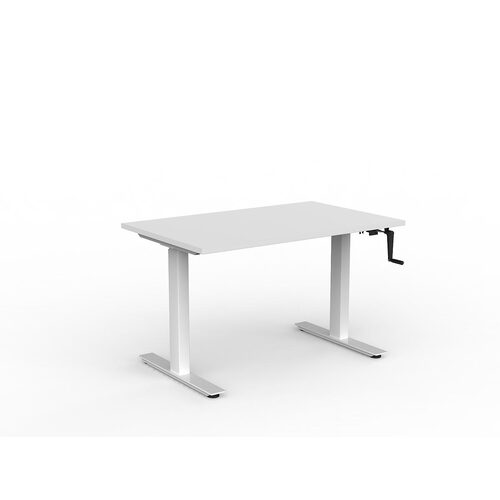 Agile Wind-Up Desk 1200 X 750 White Over White