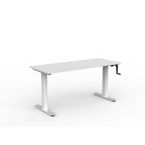 Agile Wind-Up Desk 1500 X 600 White Over White