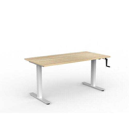 Agile Wind-Up Desk 1500 X 750 New Oak Over White