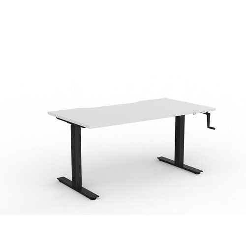 Agile Wind-Up Desk 1500 X 800 White Over Black