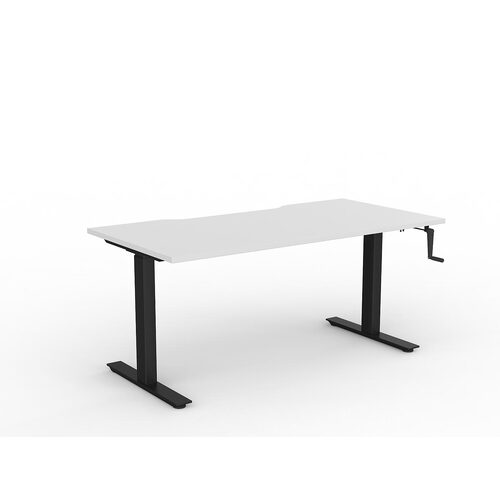 Agile Wind-Up Desk 1600 X 800 White Over Black