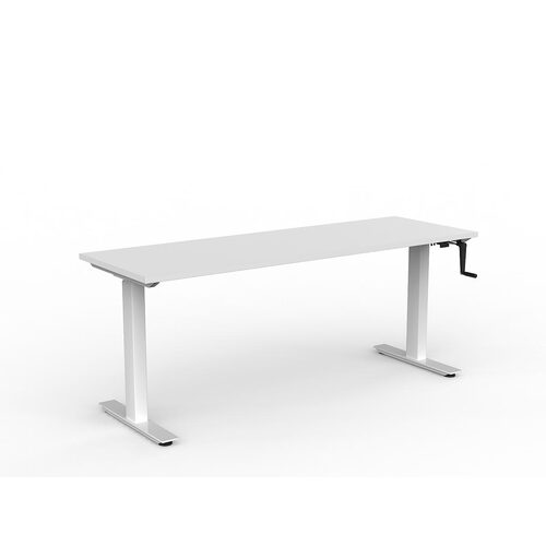 Agile Wind-Up Desk 1800 X 600 White Over White