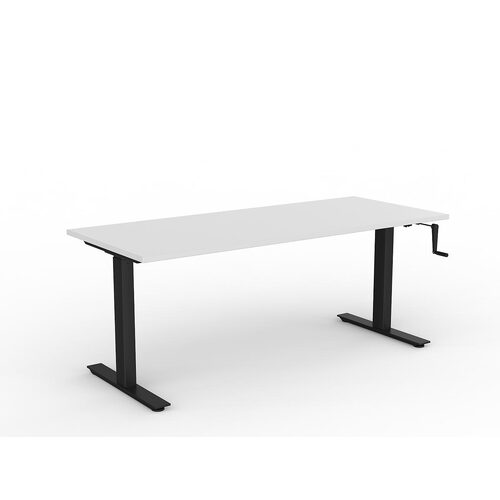 Agile Wind-Up Desk 1800 X 750 White Over Black