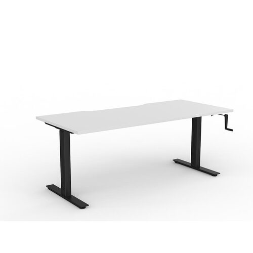 Agile Wind-Up Desk 1800 X 800 White Over Black