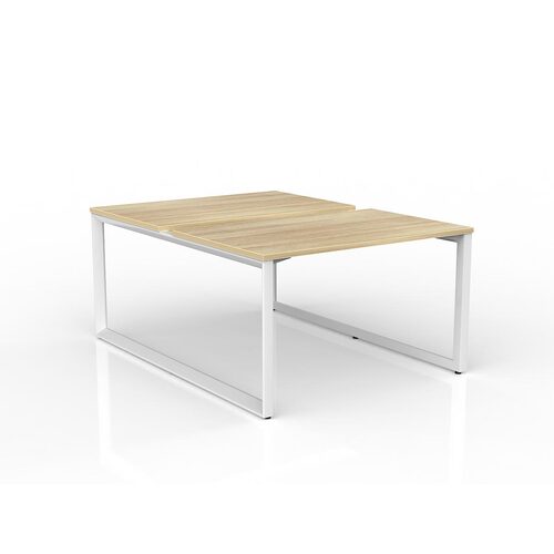 Anvil Loop B2B Desks 2 X 1200 X 750 New Oak On White