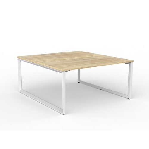 Anvil Loop B2B Desks 2 X 1500 X 800 New Oak On White