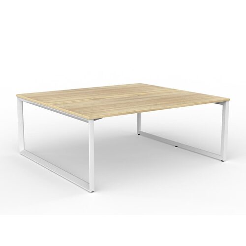 Anvil Loop B2B Desks 2 X 1800 X 800 New Oak On White
