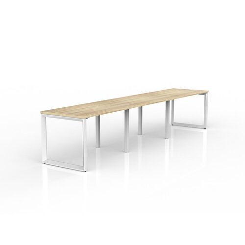 Anvil Loop Side By Side Desks 3 X 1200 X 750 New Oak On White