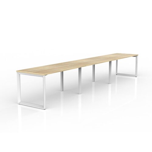 Anvil Loop Side By Side Desks 3 X 1500 X 750 New Oak On White