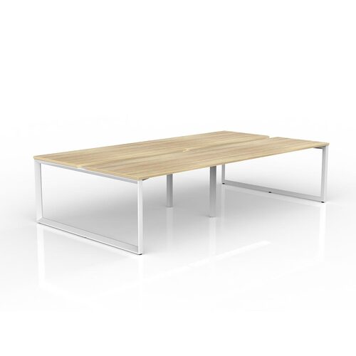 Anvil Loop B2B Desks 4 X 1500 X 750 New Oak On White