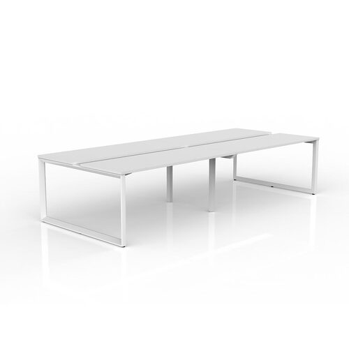 Anvil Loop B2B Desks 4 X 1600 X 600 White On White