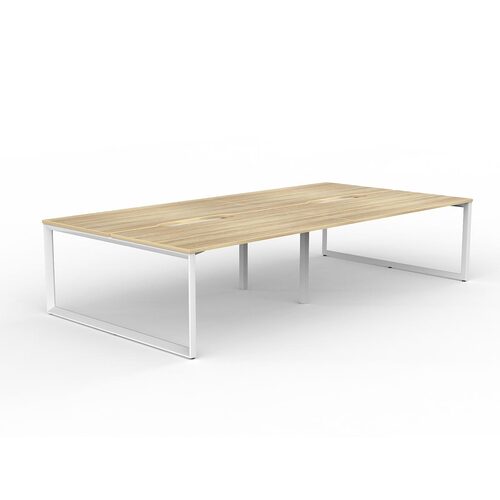 Anvil Loop B2B Desks 4 X 1600 X 800 New Oak On White