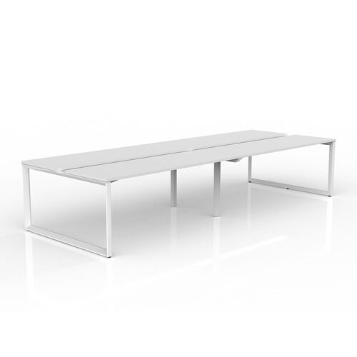 Anvil Loop B2B Desks 4 X 1800 X 600 White On White