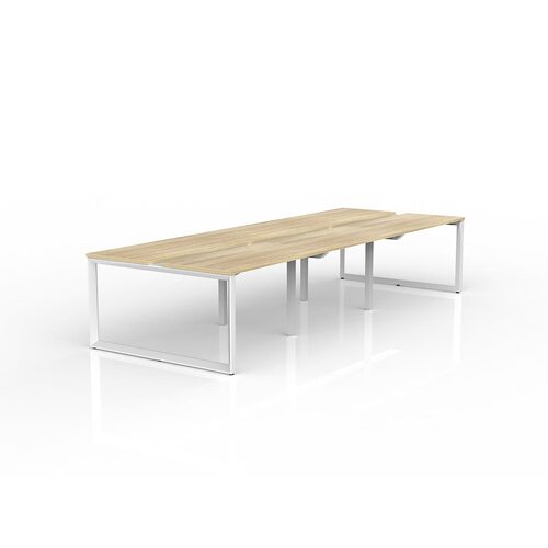 Anvil Loop B2B Desks 6 X 1200 X 600 New Oak On White