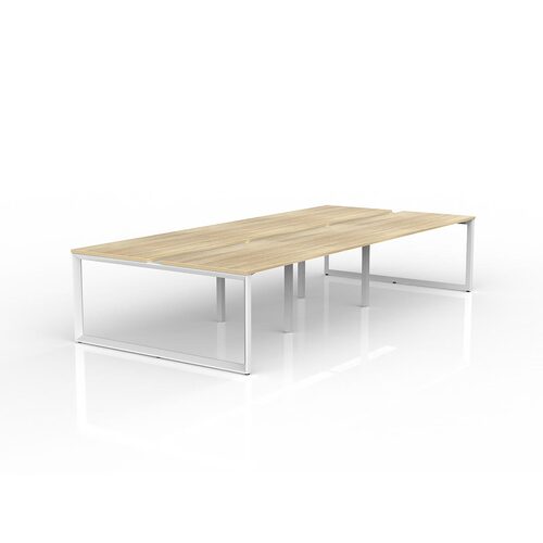 Anvil Loop B2B Desks 6 X 1200 X 750 New Oak On White