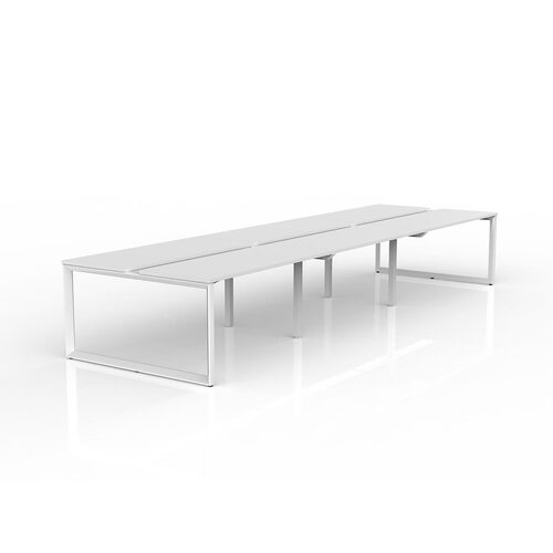 Anvil Loop B2B Desks 6 X 1500 X 600 White On White