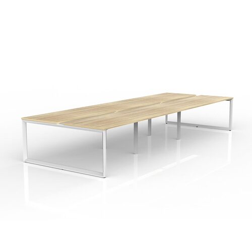 Anvil Loop B2B Desks 6 X 1500 X 750 New Oak On White