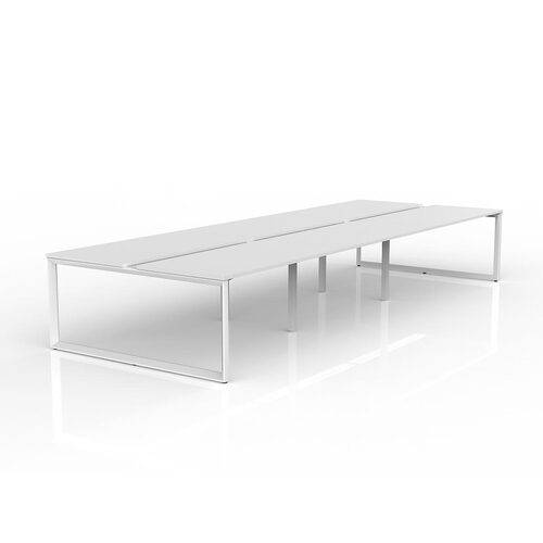 Anvil Loop B2B Desks 6 X 1500 X 750 White On White