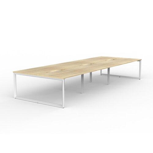 Anvil Loop B2B Desks 6 X 1500 X 800 New Oak On White