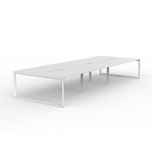 Anvil Loop B2B Desks 6 X 1500 X 800 White On White