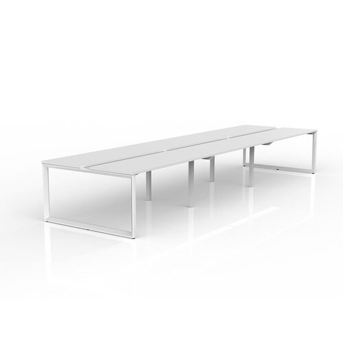 Anvil Loop B2B Desks 6 X 1600 X 600 White On White