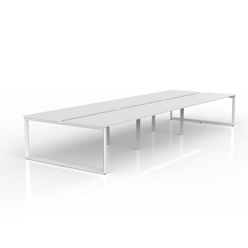 Anvil Loop B2B Desks 6 X 1600 X 750 White On White