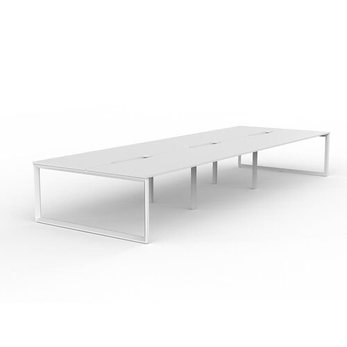 Anvil Loop B2B Desks 6 X 1600 X 800 White On White