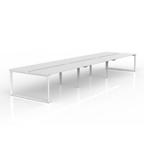 Anvil Loop B2B Desks 6 X 1800 X 600 White On White
