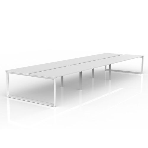 Anvil Loop B2B Desks 6 X 1800 X 750 White On White