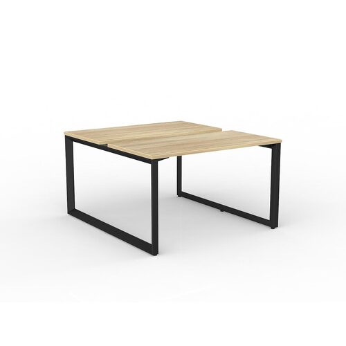 Anvil Loop B2B Desks 2 X 1200 X 600 New Oak On Black