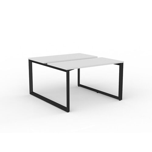 Anvil Loop B2B Desks 2 X 1200 X 600 White On Black