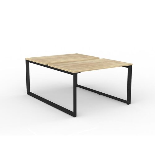Anvil Loop B2B Desks 2 X 1200 X 750 New Oak On Black
