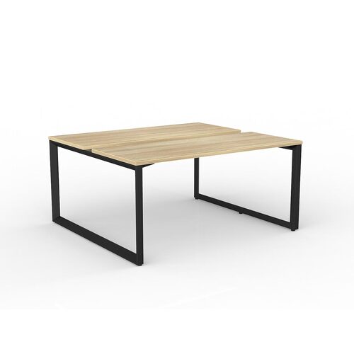 Anvil Loop B2B Desks 2 X 1500 X 600 New Oak On Black