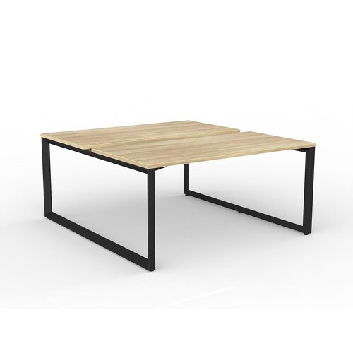 Anvil Loop B2B Desks 2 X 1500 X 750 New Oak On Black